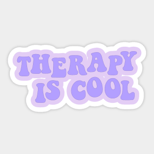 Therapy is Cool Purple Sticker